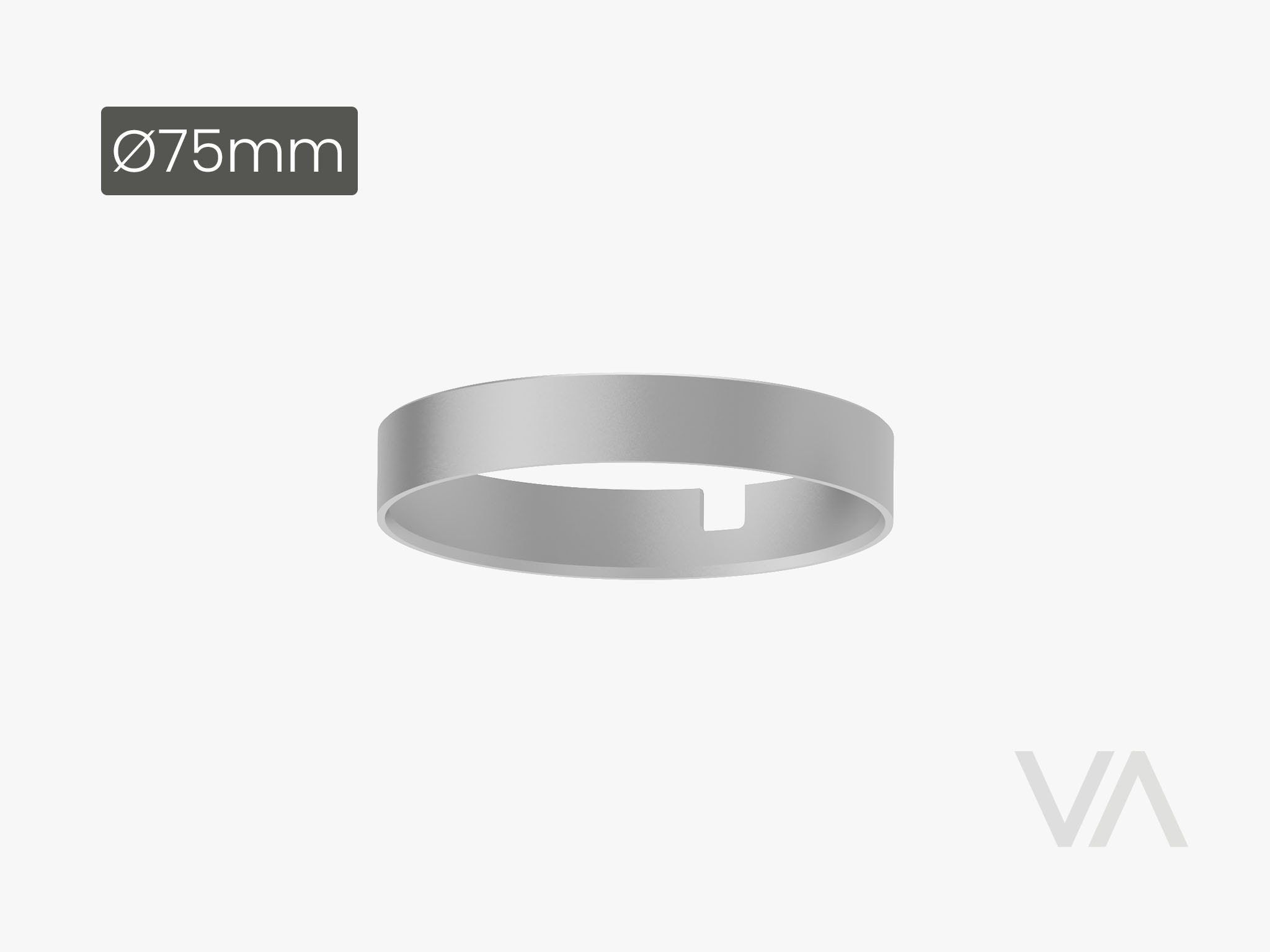 SH3005 Base for surface mounting silver, DIA 75 mm