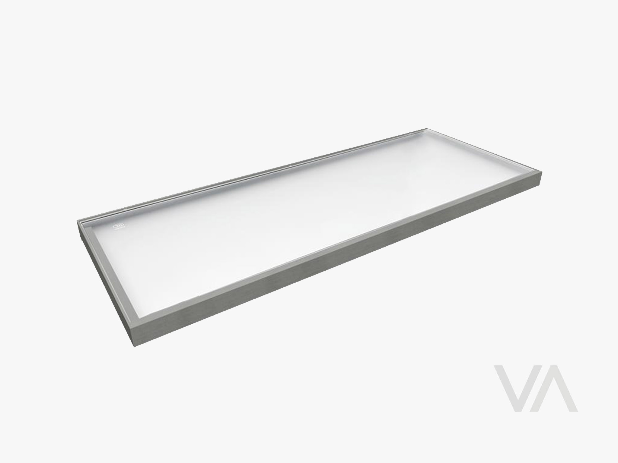 PL4012-US Illuminated glass shelf, aluminum, 900 mm, 24V/4,5W, MC 3000K